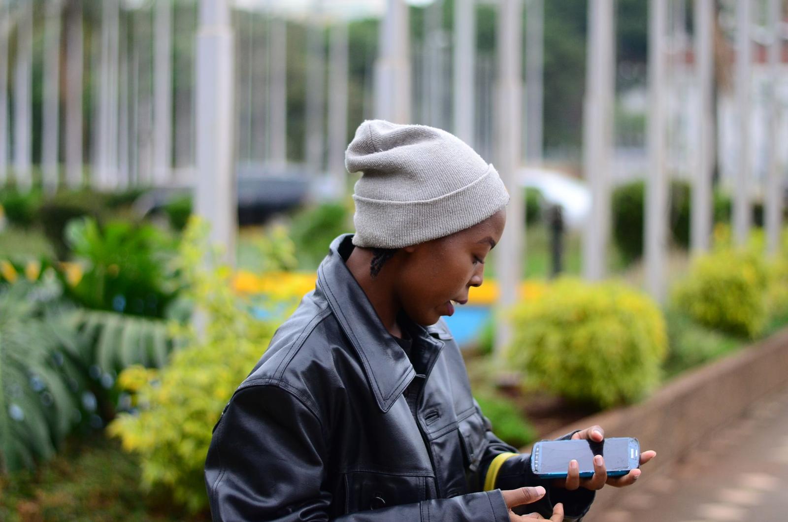 Woman Holding Smartphone