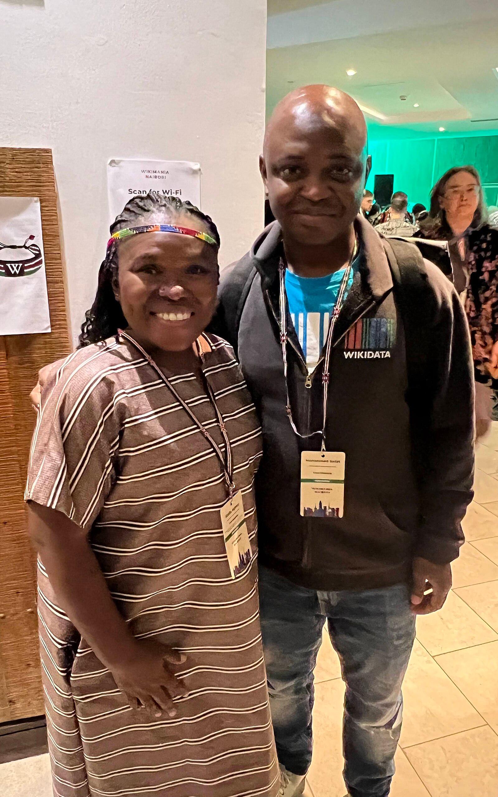 Mohammed Sadat Abdulai with Stella at Wikimania 2025 in Nairobi, Kenya 2